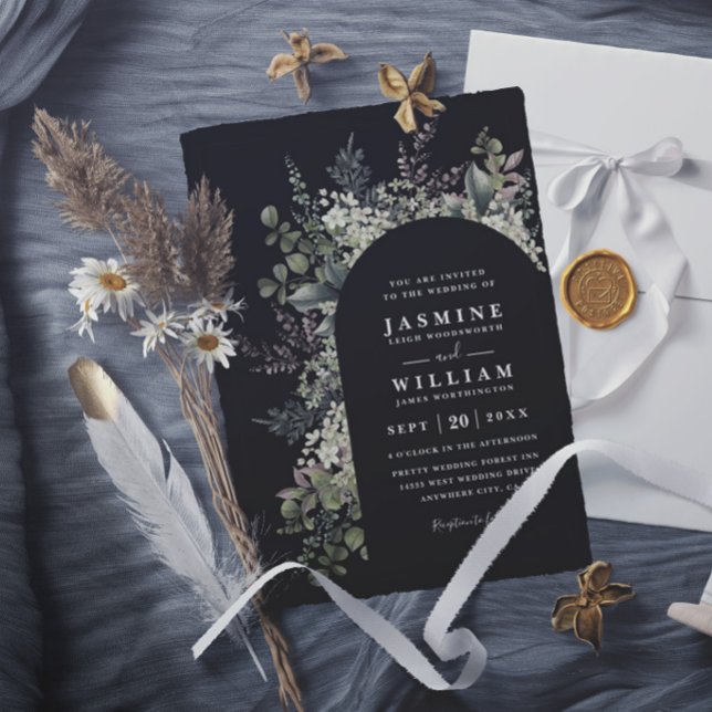 Invitation Jardin de fleurs sauvages Mariage rustique élégant (Créateur téléchargé)