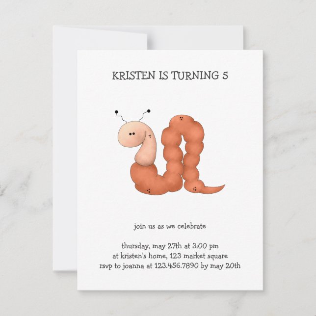 Invitation Jardin de Gram ・ Le ver rouge (Devant)