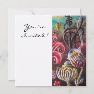 Invitation JARDIN DE LA MELISSA 2, Blanc, Fuchsia