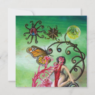 Invitation JARDIN DE LA MELISSA 2, rouge, violet rose