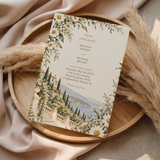 Invitation Jardin de marguerites au bord du lac Romance Vinta