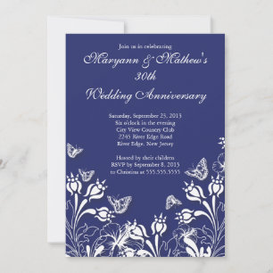 Invitation Jardin de mariage anniversaire de joli papillon