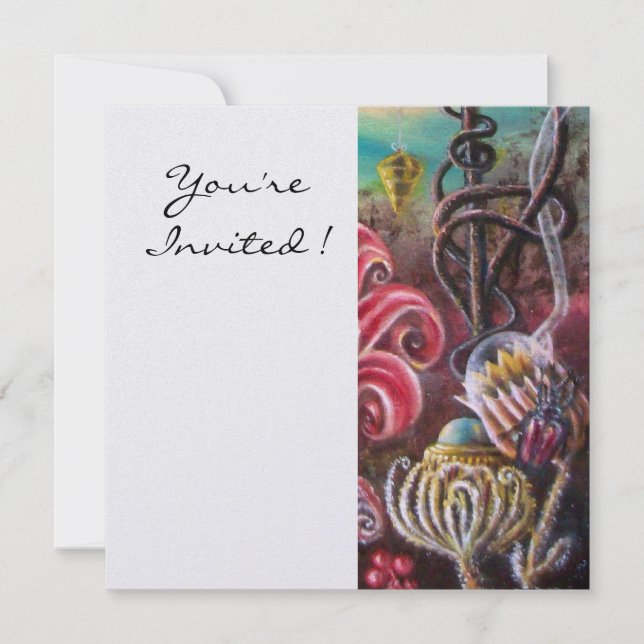 Invitation JARDIN DE MÉLISSA 2, glace métallisé ,fuchsia (Devant)