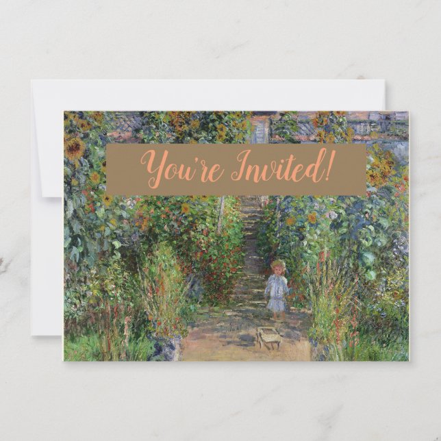 Invitation Jardin de Monet Vetheuil Impressionim Peinture de  (Devant)