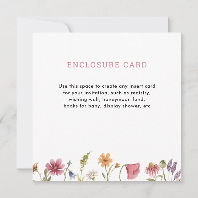 Invitation Jardin de peinture numérique à l'aquarelle Fleur d (Devant)