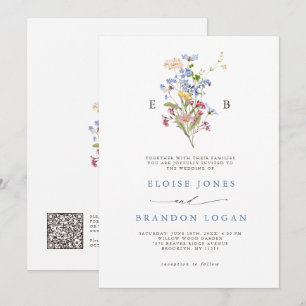Invitation Jardin de prairie de fleurs sauvages de printemps