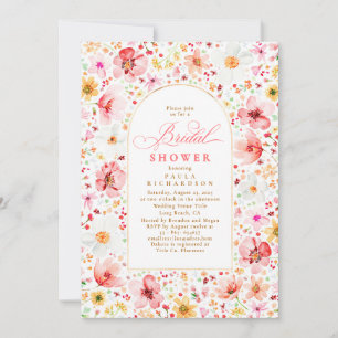 Invitation Jardin de prairie fleur sauvage Fête des mariées r