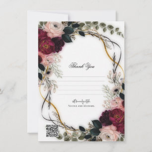 Invitation Jardin de prunes veloutées Fleurs et verdure Maria