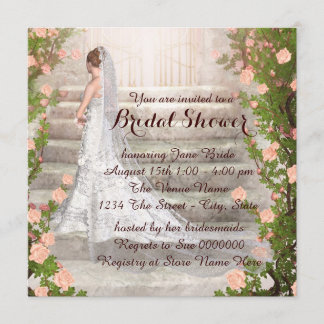 Invitation Jardin de roses élégant Mariée Fête prénuptiale