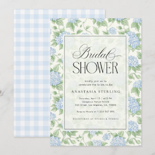 Invitation Jardin de Sauge Verte & Hydrangea Bleu : Baby Show