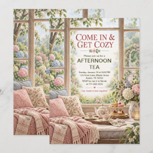 Invitation Jardin de Thé de l'Après-Midi Coquet