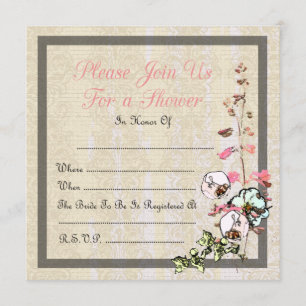Invitation Jardin de thé japonais vierge mariage ou douche -