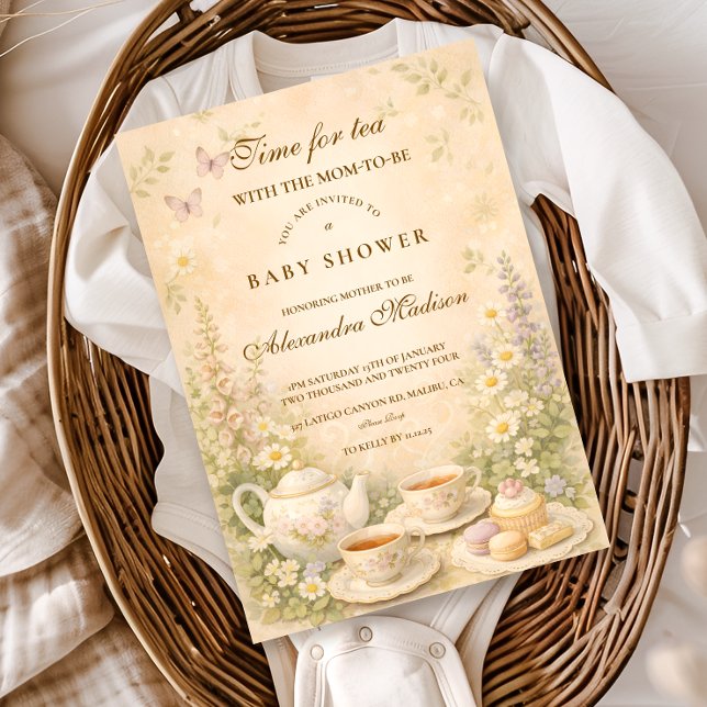 Invitation Jardin de Thé pour Baby Shower (Créateur téléchargé)
