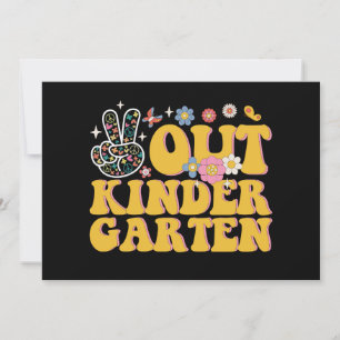 Invitation Jardin d'enfants, c'est fini, dernier jour d'école