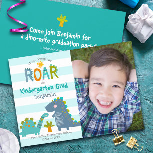 Invitation Jardin d'enfants - Graduation Photo Dinosaures Gar