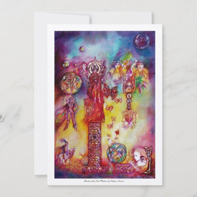 Invitation JARDIN DES FÊTES D'OMBRES PERDUES, BUTTERFLIES Ros (Devant)