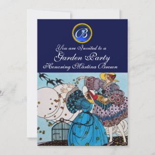 INVITATION JARDIN DES OISEAUX DE PRINTEMPS, SAPPHIRE GEM MONO