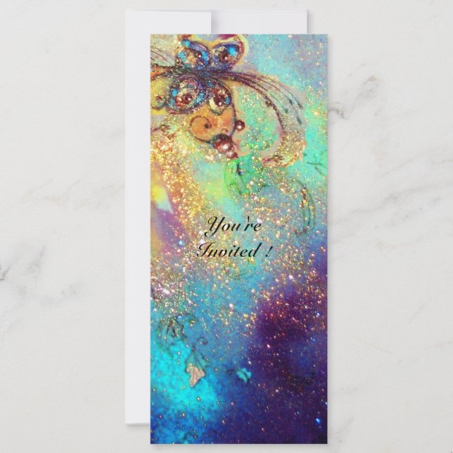 Invitation JARDIN DES OMBRES PERDUES -PLANTE PAPILLON,bleu (Devant)