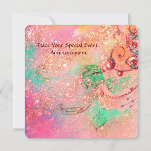 INVITATION JARDIN DES OMBRES PERDUES ROSE BUTTERFLY MONOGRAM