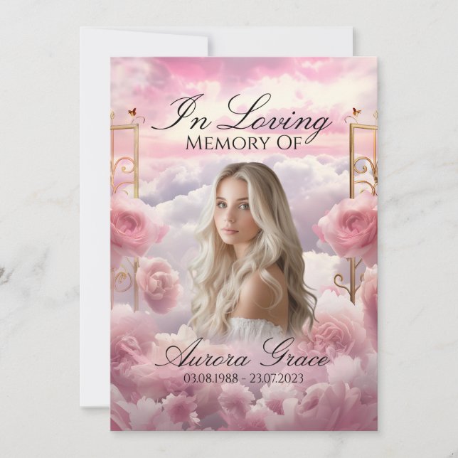Invitation Jardin des Roses - LIA003 Memorial Card & Poem (Devant)