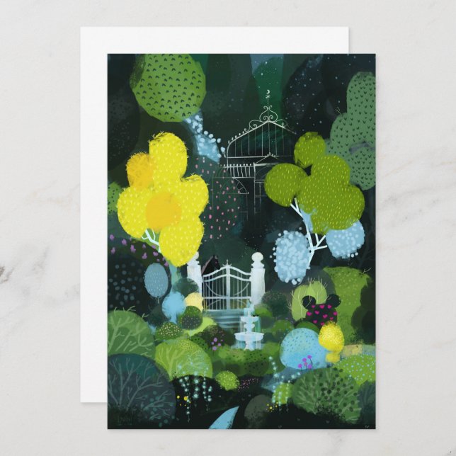 Invitation Jardin d'été (Devant / Derrière)