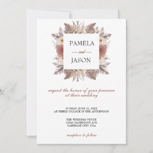 Invitation Jardin d'été Aquarelle mariage floral