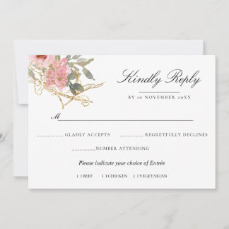 Invitation Jardin d'été Aquarelle Mariage floral