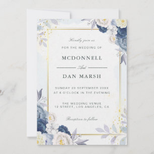 Invitation Jardin d'été Aquarelle Mariage floral