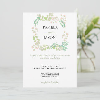 Invitation Jardin d'été Aquarelle mariage floral