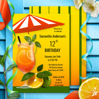 Invitation Jardin d'été coloré Anniversaire