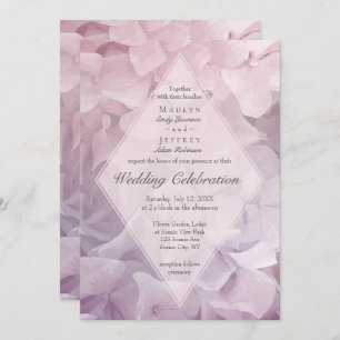 Invitation Jardin d'été Hydrangea rose vif Mariage