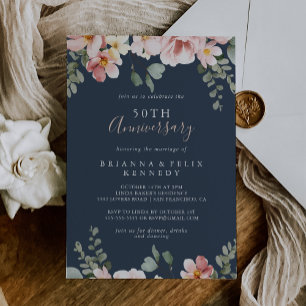 Invitation Jardin d'Eucalyptus 50e anniversaire Mariage