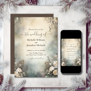 Invitation Jardin d'hiver romantique Mariage floral