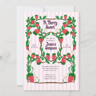 Invitation Jardin doux aux fruits Art Nouveau Baby Shower