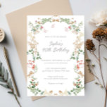 Invitation Jardin Élégant de Fleurs Sauvages 40e anniversaire<br><div class="desc">Conçu pour aller avec notre collection de Fleurs Sauvages, cette invitation personnalisable pour un 40e anniversaire présente une couronne de fleurs sauvages printanières avec un texte classique. Pour une personnalisation plus avancée de ce design, par exemple en changeant la mise en page, la police ou la taille du texte, veuillez...</div>