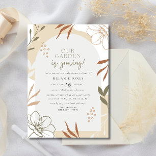 Invitation Jardin en croissance Baby shower Floral Boho