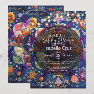 Invitation Jardin en mouvement   Conception de mandala floral