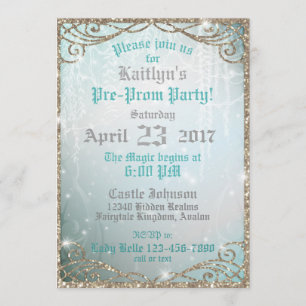 Invitation Jardin enchanté avant le bal de promotion