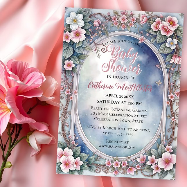 Invitation Jardin enchanté dans le Baby shower du printemps (Créateur téléchargé)