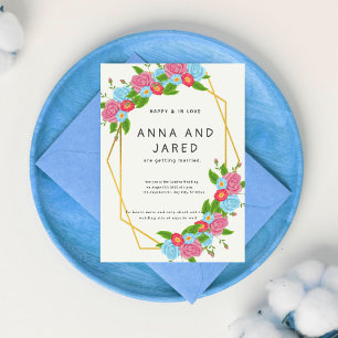 Invitation Jardin enchanté de Whimssanted Mariage de cadre fl