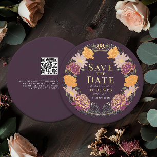 Invitation Jardin enchanté Mariage de couronne QR Enregistrer