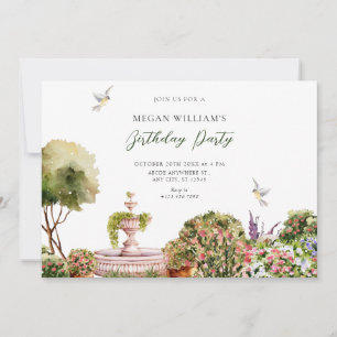 Invitation Jardin esthétique aquarelle