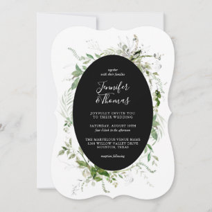 Invitation Jardin Ethereal Vert Mariage botanique