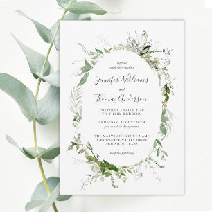 Invitation Jardin Ethereal Vert Mariage botanique
