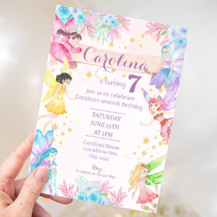 Invitation Jardin fées Anniversaire