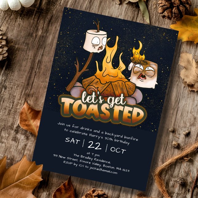 Invitation Jardin Feu de feu de camp, on se fait griller Anni (Créateur téléchargé)