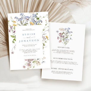 Invitation Jardin Fleur sauvage de printemps tout en un Maria