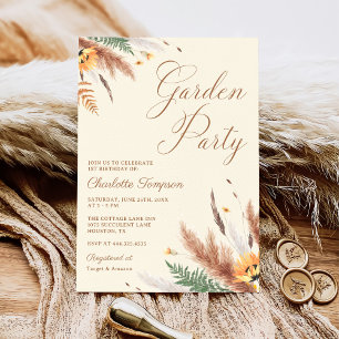 Invitation Jardin Fleur sauvage Floral 1er anniversaire