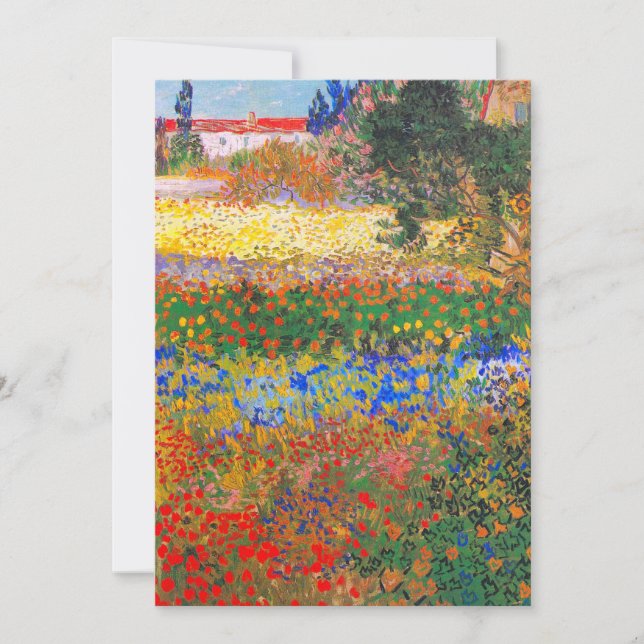 Invitation Jardin fleuri de Vincent Van Gogh (Devant)