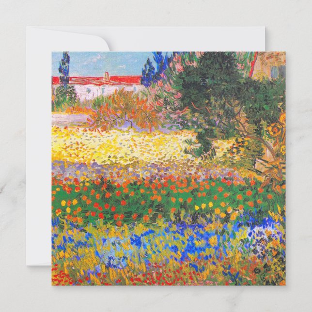 Invitation Jardin fleuri de Vincent Van Gogh (Devant)